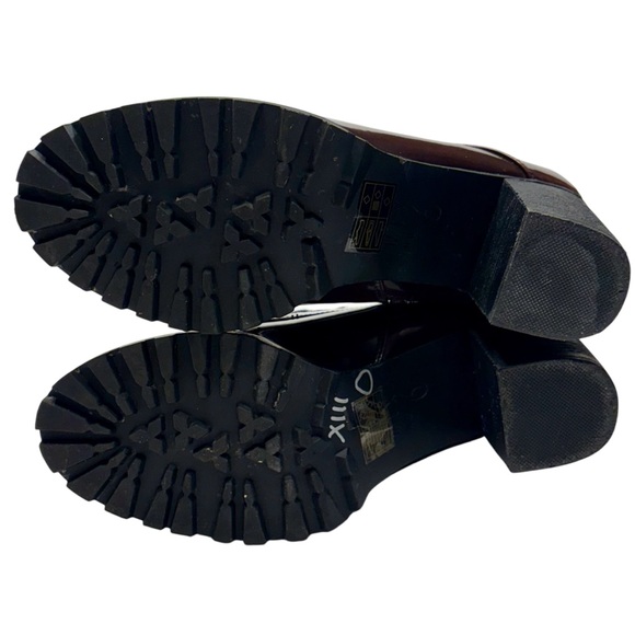 Mix No. 6 Elisabet Chunky Burgundy Platform, Lace Up Vintage Ankle Bootie 9 1/2 - Picture 8 of 12